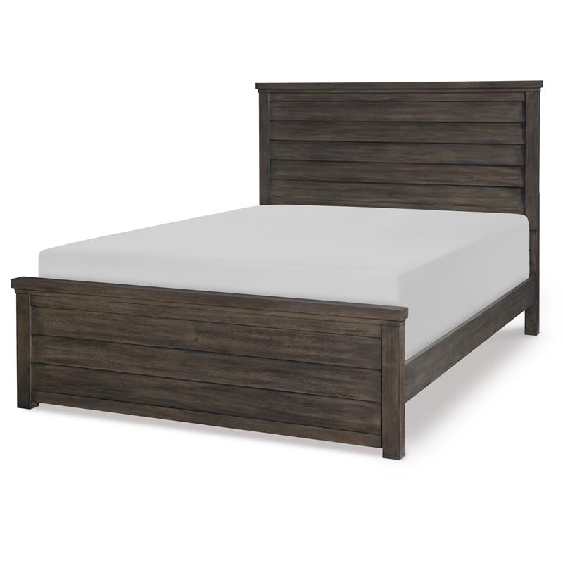Legacy Bunkhouse Louvered Panel Headboard Queen Aged Barnwood Finish