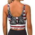 thumbnail image 3 of Lsque Home Of The Free Because Of The Brave Printed Women'S Sports Bra, Compression, Moisture Wicking, High-Impact Sports Bra For Women,Supportive sports bra-XX-Large, 3 of 9