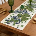 thumbnail image 5 of PUSPU St. Patrick's Day Table Runner, Green Shamrock Dining Table Decor for Home Party Kitchen, 5 of 6
