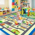 thumbnail image 2 of CAROMIO Washable Educational Game 4' x 6' Area Rug for Living Room Playroom Indoor Green Carpet, 2 of 2