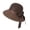 Coffee, variant on HONHUZH Summer Hats Womens Crochet Bucket Sun Hat With Bow Wide Brim Breathable Summer Beach Cap