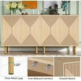 thumbnail image 4 of Tribesigns 59 inches Storage Cabinet, Wood Freestanding Floor Cabinet Sideboard Buffet Cabinet with Doors, Brown, 4 of 6