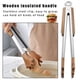 thumbnail image 2 of Alicates de madera para sujetar alimentos, alicates para sujetar alimentos con forma de mano de 12 pulgadas, pueden manejar artículos más grandes, desde ensaladas hasta pan, papas fritas, 2 of 5