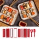 thumbnail image 5 of El secreto del chef para hacer sushi en casa: kit japonés divertido y fácil, juego de sushi de plástico para una preparación rápida, herramienta para hacer sushi, molde para sushi, material sin BPA,, 5 of 7