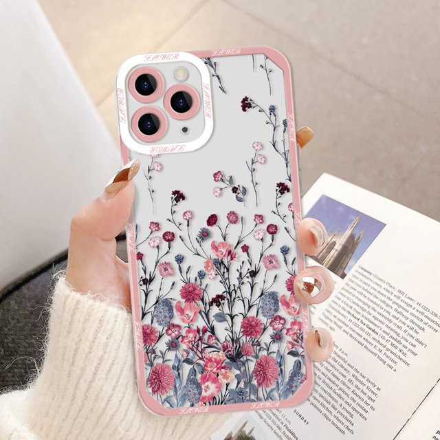 Daisy Flowers Phone Case For iPhone 11 Case iPhone 13 12 14 Pro Max XR XS Max X 7 8 Plus 12 13 Mini SE 2020 Colorful Clear Cover xuanjing unisex