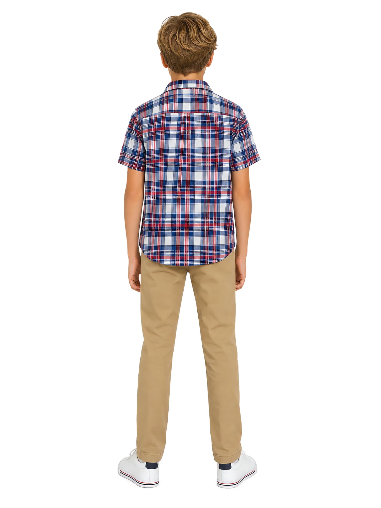 U.S. Polo Assn. Short Sleeve Button-Up Shirt for Boys, Size 4-18