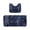 Dark Blue, variant on 2 Piece Non Slip Bath Mat Set, Soft Absorbent Plush Bathroom Rugs for Restroom, Thick Foam Shower Mats, Gray