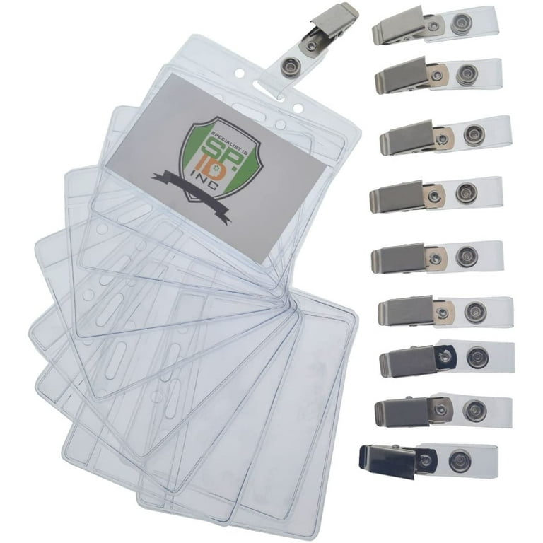 Buy 10 Pack 3x4 Heavy Duty Horizontal Nae Tag Badge ID Card Holder