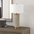thumbnail image 3 of Henn&Hart 25' Contemporary Table Lamp in Textured Gold Metal, 3 of 10