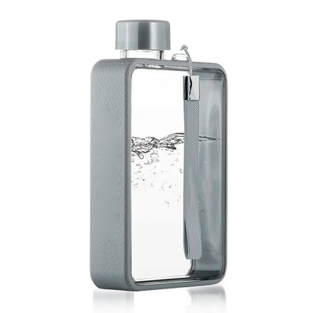 Botella de agua plana para deportes, botella de agua plana para deportes, frasco de viaje portátil, botella de agua plana, rendimiento probado