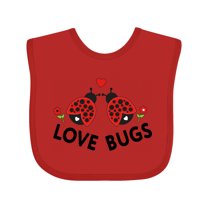 Inktastic Love Bugs Red Ladybugs Valentine's Day Boys or Girls Baby Bib
