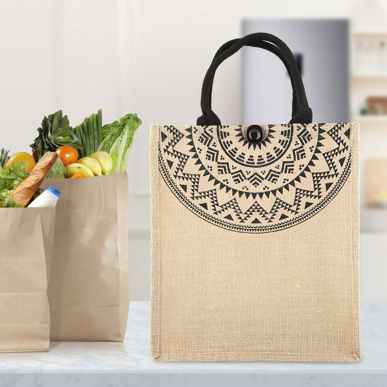  Natural Large Capacity Jute Shopping Bag Eco Friendly