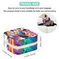 thumbnail image 5 of Rainbow Unicorn Travel Portable Square Jewelry Box Organizer for Rings, Earrings, Necklaces, Bracelets, etc. for Girls and Women, 5 of 6