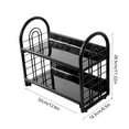 thumbnail image 3 of 2-Tier Plastic Storage Shelf Organizer Rack for Kitchen Bathroom Countertop, Space Saving Shelving Unit, 3 of 6