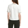 thumbnail image 2 of Gracia womens  Chain Link Trim T-Shirt, s, White, 2 of 3