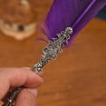 thumbnail image 6 of Jiibva Vintage Feather Pen Retro Feather Dip Pen Round Carved Pen Student Writing Fountain Pen for Party Gift, 6 of 7