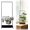 White—Square, variant on Magnetic Levitating Planter with Rockery, Floating Plant Pot Air Plant Holder, Futuristic Suspension Decor for Desk Home Office (Black—Circle)