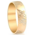 thumbnail image 2 of Pompeii 14k Yellow Gold Mens 6mm Hand Etched Wedding Anniversary Band (,), 2 of 3
