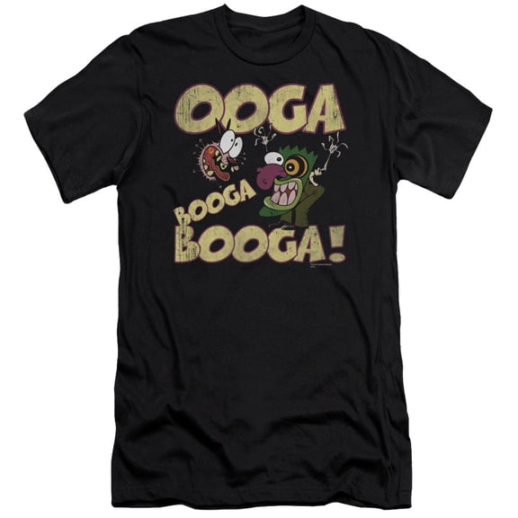 Courage The Cowardly Dog Ooga Booga Booga S/S Adult 30/1 T-Shirt Black