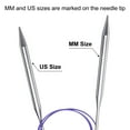 thumbnail image 4 of Uxcell Size US 13 Knitting Needles Circular Needle 40 inch Round Metal Stainless Steel Needle for Handmade Projects DIY Knit Blankets, 4 of 5