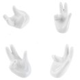 thumbnail image 1 of Juego de 4 soportes de mano hechos a mano de cerámica blanca para Ocarina de 6 agujeros/12 agujeros, 1 of 5