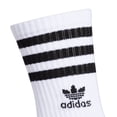 thumbnail image 4 of adidas Originals Men's Roller Crew Socks (3-Pair), White/Black/Heather Grey, Large, 4 of 7