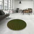 thumbnail image 3 of Ahgly Company Indoor Round Patterned Midnight Gray Area Rugs, 4' Round, 3 of 6