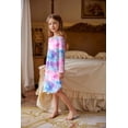 thumbnail image 5 of Arshiner Girls Nightgowns Long Sleeve Print Pajamas Nightdress for Kids Soft Sleep Wear Nighties, 5 of 6