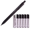 thumbnail image 1 of Ibis Sketch Flat Lead 1.8 mm Holder Pen Mechanical Pencil for Draft Drawing, Art Sketching/Calligraphy/Marking (1.8 mm 2B Lead 6 Tube-36 Leads) Graphite Lead Refill (Black Body), 1 of 4