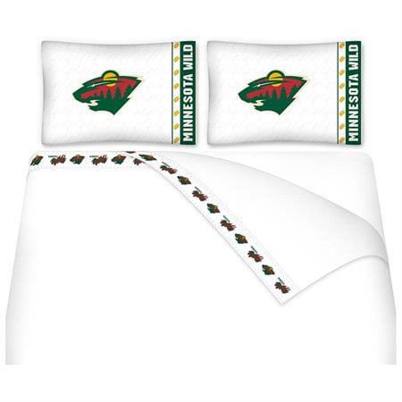 NHL Micro Fiber Sheet Set, Full, Minnesota Wild