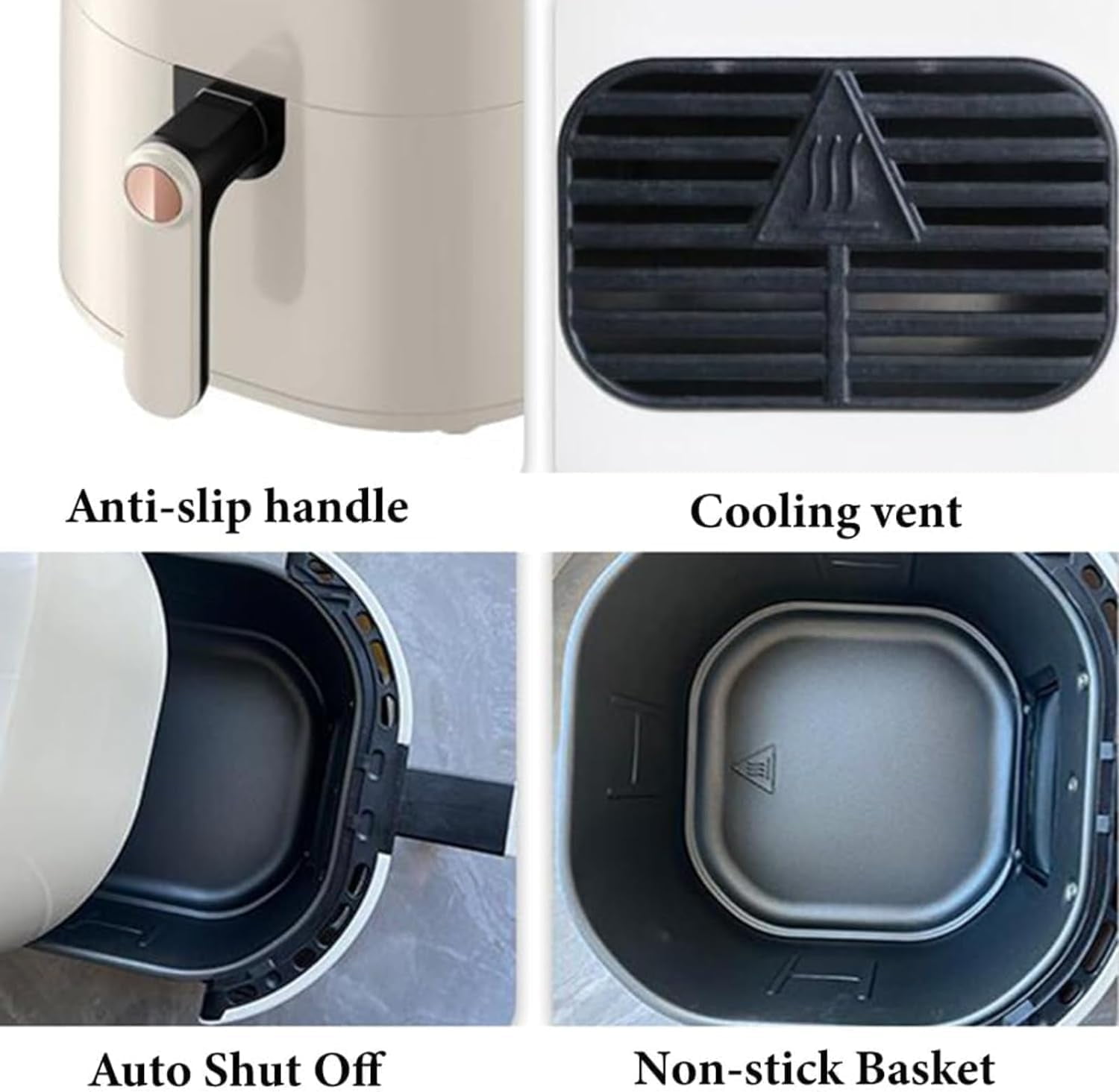 Smart Compact 7.5L Oil-Free Electric Air Fryer with Timer & Temp Control, Dishwasher-Safe, Fit for 2-4 People