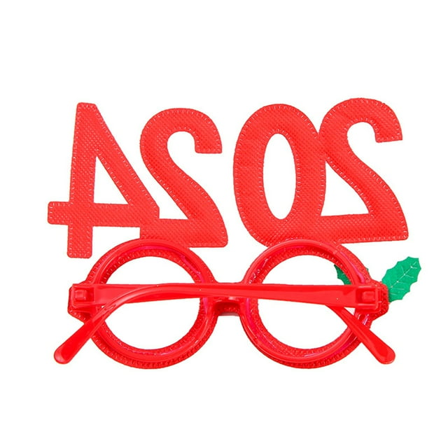Ruiboury Lunettes Cadre 2024 Style Débloquer Stand Out Foule Taille Universelle Fournitures de Fête Rouge 1Ensemble