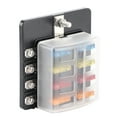 8Way Screw Nut Terminal Fuse Box Blade Fuse Block Holders with LED