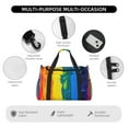 thumbnail image 5 of Hirioo Rainbow Colored Hand Travel Bag for Men Women,Durable and Spacious Travel Bag with Multiple Pockets for Work, Travel, Weekend Getaways, 5 of 8