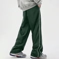 thumbnail image 4 of Summer Men Sweatpants Joggers Straight Pants Neutral Breathable Loose Outdoor Quick Drying Fabric Fitness pants Casual Trousers Dark Green M, 4 of 4
