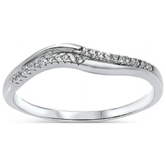 Wave Cubic Zirconia Ring Sterling Silver 925