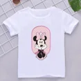 thumbnail image 3 of Camisetas de algodón para niños de Minnie, combinación de letras de la A a la Z, ropa de dibujos animados de Disney Kawaii, camisetas casuales para niños y niñas, 3 of 5