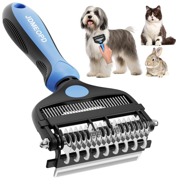 3-in-1 Professional Pet Grooming Brush for Dogs & Cats – Dematting Comb, Undercoat Rake & Deshedding Tool for Long & Short Hair, Heavy Shedding & Matted Fur