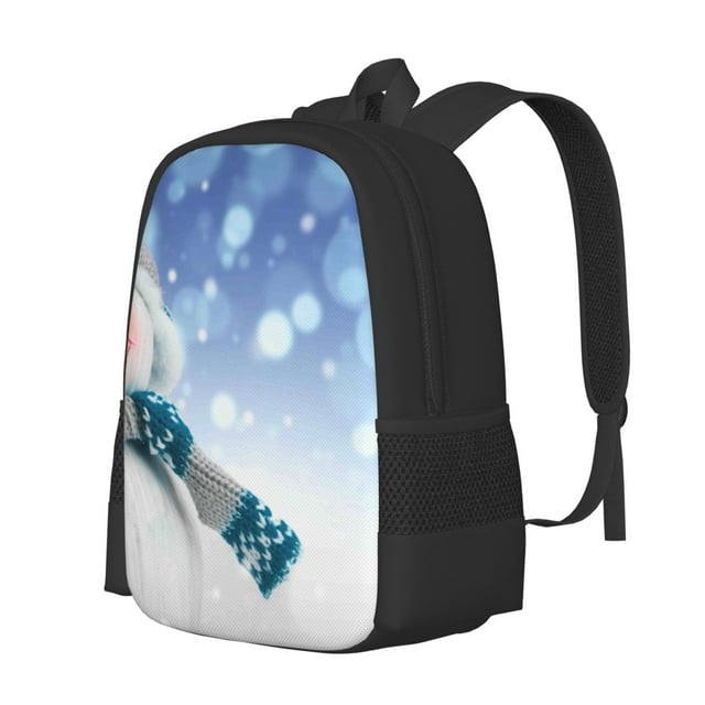 Easygdp Christmas Snowman In The Snow Mochila de Gran Capacidad Minimalista Ideal para Escuela, Viajes y Uso Diario