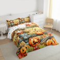 thumbnail image 3 of Manfei Farmhouse Scarecrow Full Size Comforter Sets,Halloween Pumpkin Lantern Bedding Comforter Set,Fall Farm Bedding Sets For Girl Boys,Microfiber Bedroom Decor Reversible,3 Pieces, 3 of 8