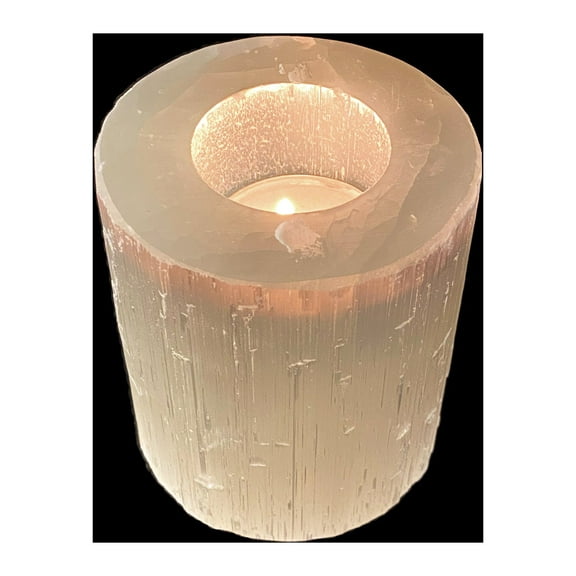 Selenite Candle Holder
