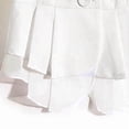 thumbnail image 4 of VIWORLD The Garden Party Vest: Women's Sleeveless V-Neck Blazer with Ruffled Lace Hem for Elegant Spring Layering White，M, 4 of 5
