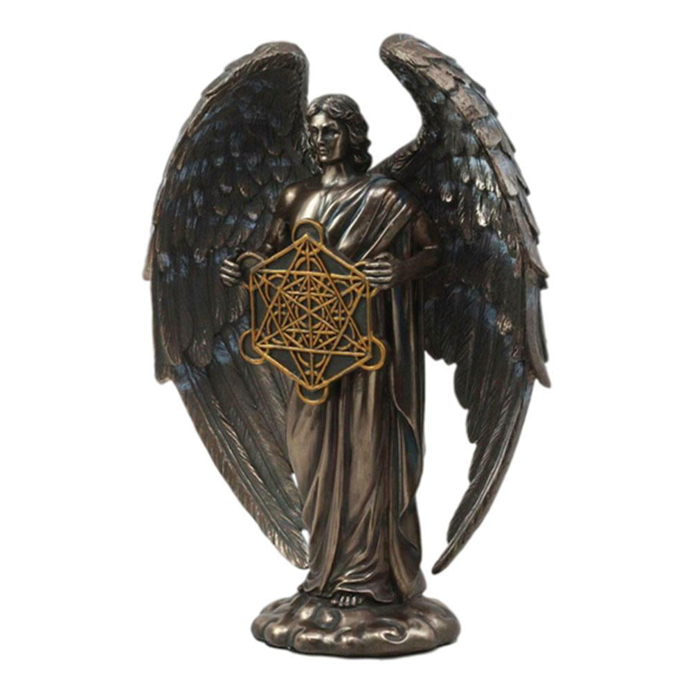 Veronese Design Archangel Metatron Holding up Sacred Geometry Cube Statue for sale online 