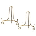 thumbnail image 1 of Unique Bargains 2Pack 7 Inch Plate Stands for Display Iron Folding Easel Plate Holders, Gold, 1 of 5