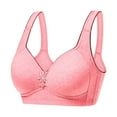 thumbnail image 1 of Bigersell Push up Bras for Women Comfort Strap Wire-Free Bra Style-4096 Female Everyday Bralette Underwear Daily Wear Sport Bra Wireless Comfortable T-Shirt Bra Style-720, Women Bralette, Red 40C, 1 of 2