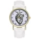 thumbnail image 1 of Reloj de cuarzo con correa de PU, elegante y estilo, reloj minimalista con corazón blanco, 1 of 2
