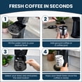 thumbnail image 6 of CULINARY CHEF 2-in-1 Single Serve K Cup Coffee Maker with Reusable Stainless Steel Mesh Grounds Pod, Optimal Brew Temperature for Hot, French, Italian, or DIY Iced Blends, Black, 6 of 19