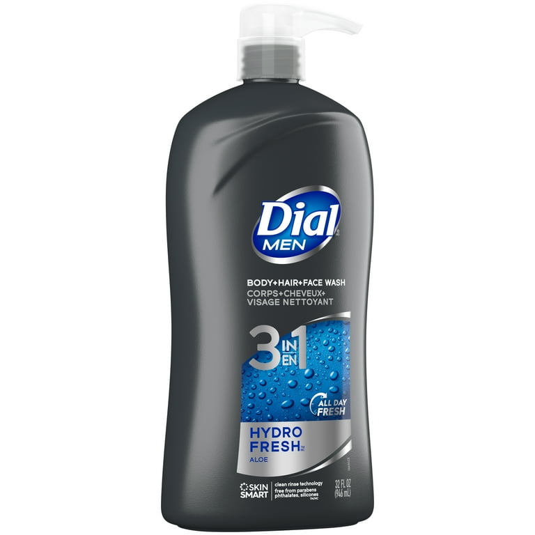 Dial Men 3in1 Body, Hair and Face Wash - Hydro Fresh - Shop Body