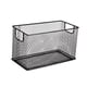 thumbnail image 1 of Organizador de cesta de almacenamiento de alambre de malla Organización de suministros de oficina Cesta de alambre Mesh Bin de almacenamiento abierto Negro, 1 of 8