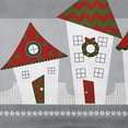 thumbnail image 2 of Simply Daisy Grey Colored Coastal Houses Christmas Soft Spun Polyester Indoor/Outdoor Throw Pillow, 14" x 20", 2 of 3